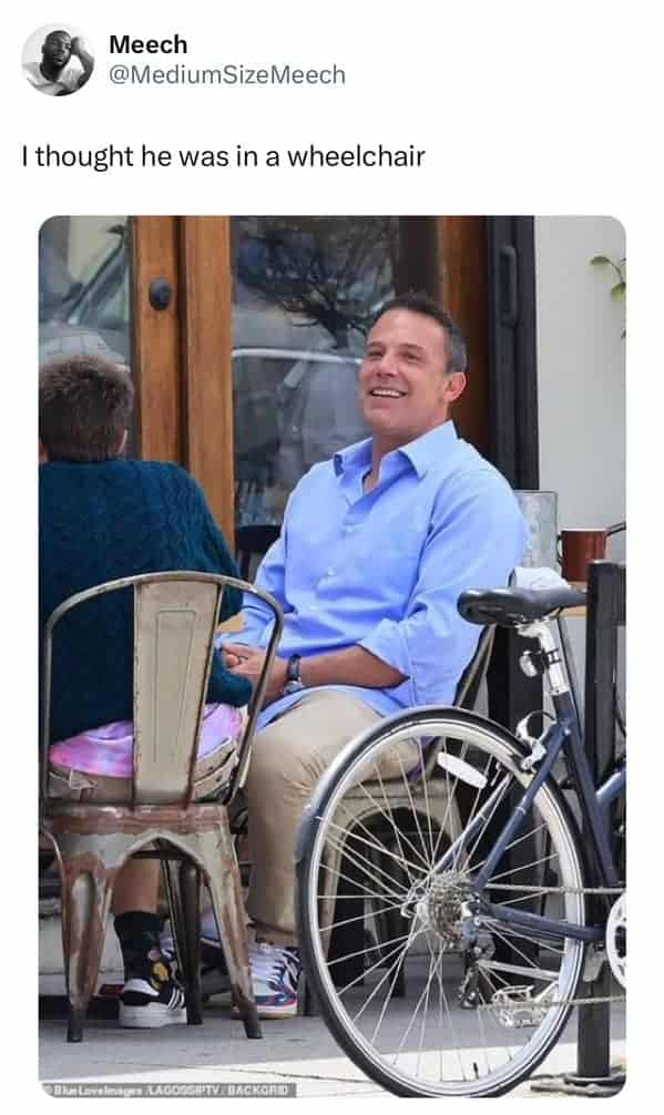 funny pics. I thought he was in a wheelchair
