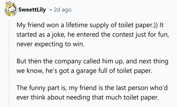 lifetime supply stories, Winning big memes, Real-life winning stories, Endless supply memes