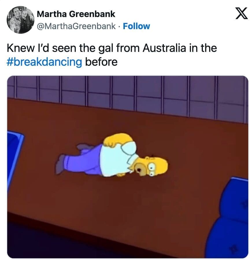 rachael gunn memes, raygun memes, australian breakdancer memes, olympic breakdancing memes, Viral Olympics memes