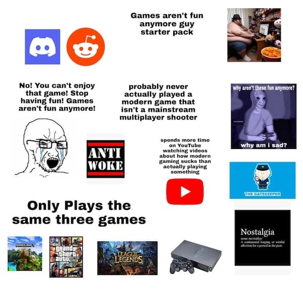 starter pack memes, starter packs, gamer memes