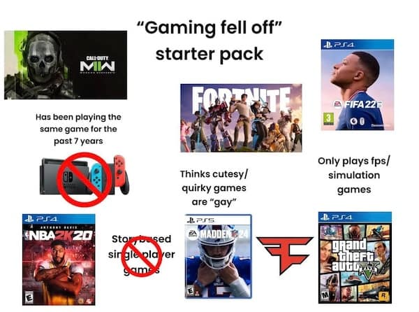 starter pack memes, starter packs, gamer memes