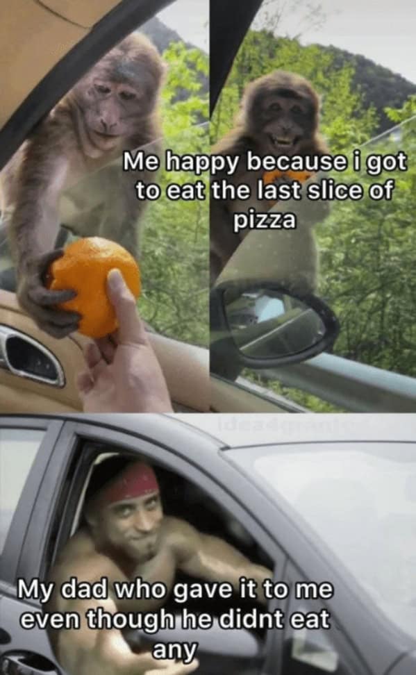 wholesome memes. Me happy because i got to eat the last slice of pizza