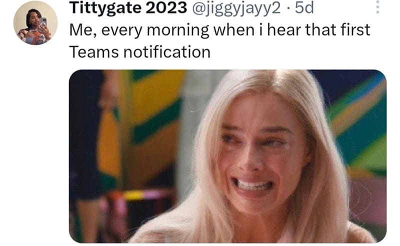 work memes. Me, every morning when i hear that first Teams notification