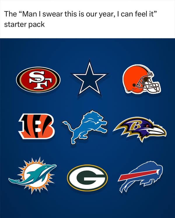 NFL memes, football memes, NFL season reactions