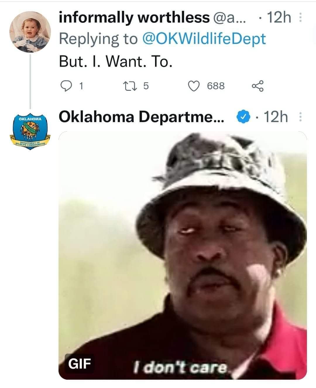 OKwildlifedept, okwildlifedept, funny Twitter threads, viral tweets