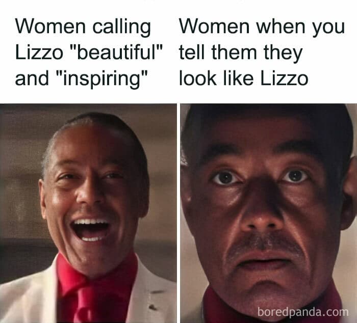 Women calling Women when you Lizzo "beautiful" tell them they and "inspiring" look like Lizzo
