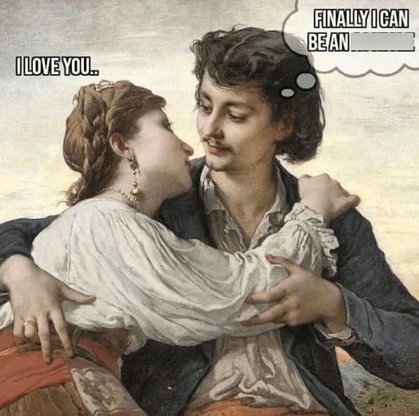 classical art memes, relationship memes, renaissance memes, funny art memes