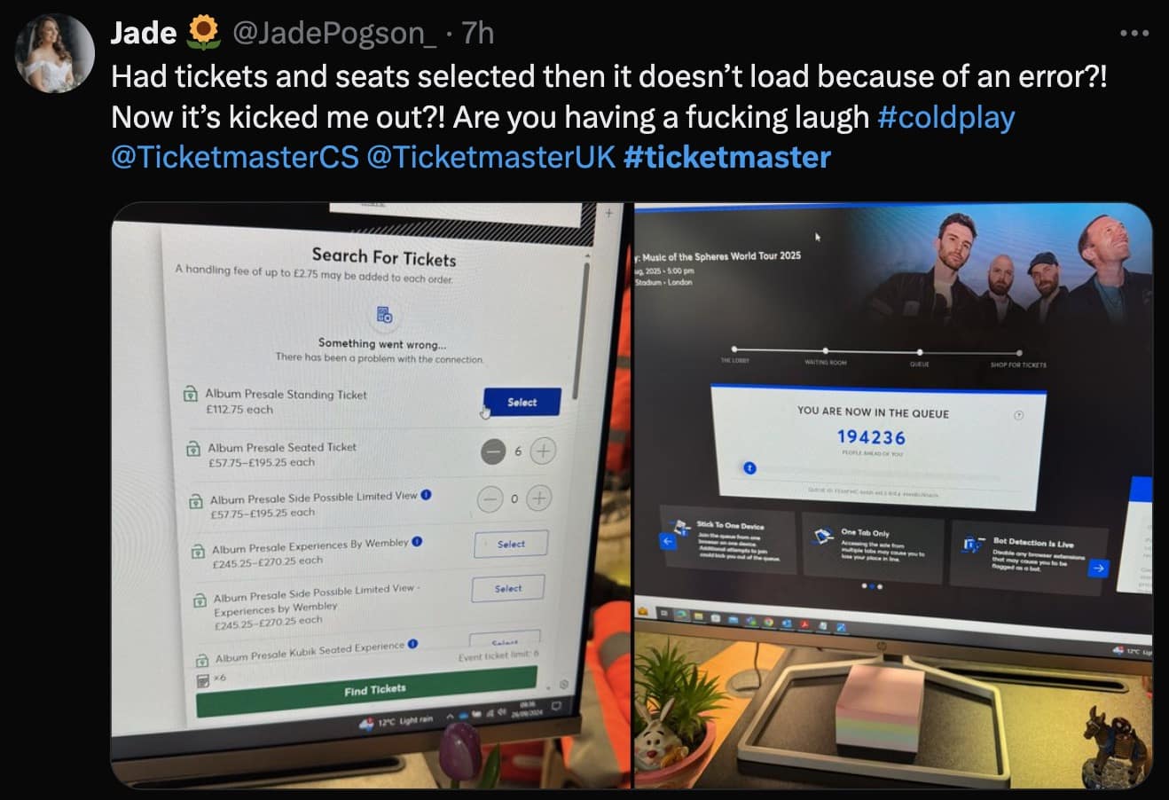 coldplay ticket memes, concert ticket memes, Coldplay 2025 tour memes, Ticketmaster memes, ticketing woes, Coldplay concert struggles, booking system memes, online ticket fails, fan frustration memes, concert disaster jokes