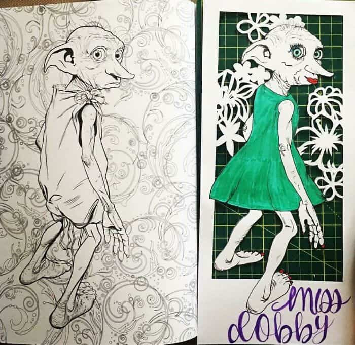 corrupted coloring books, adult coloring book humor, dark humor coloring books, funny coloring book edits