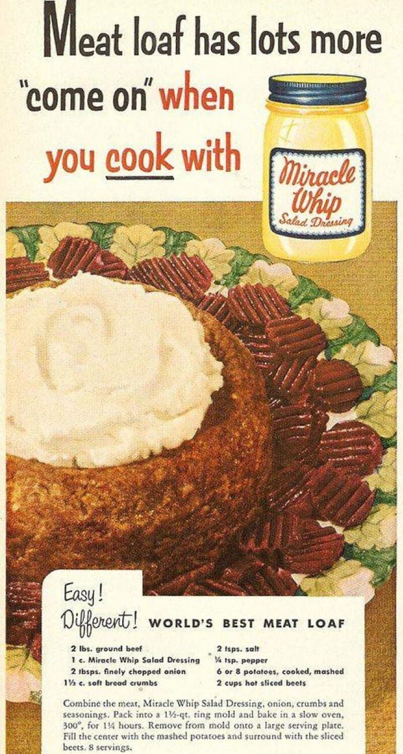 cursed food, weird food pics, vintage recipe books, strange food photos, unusual food images, old cookbooks, retro recipe collections