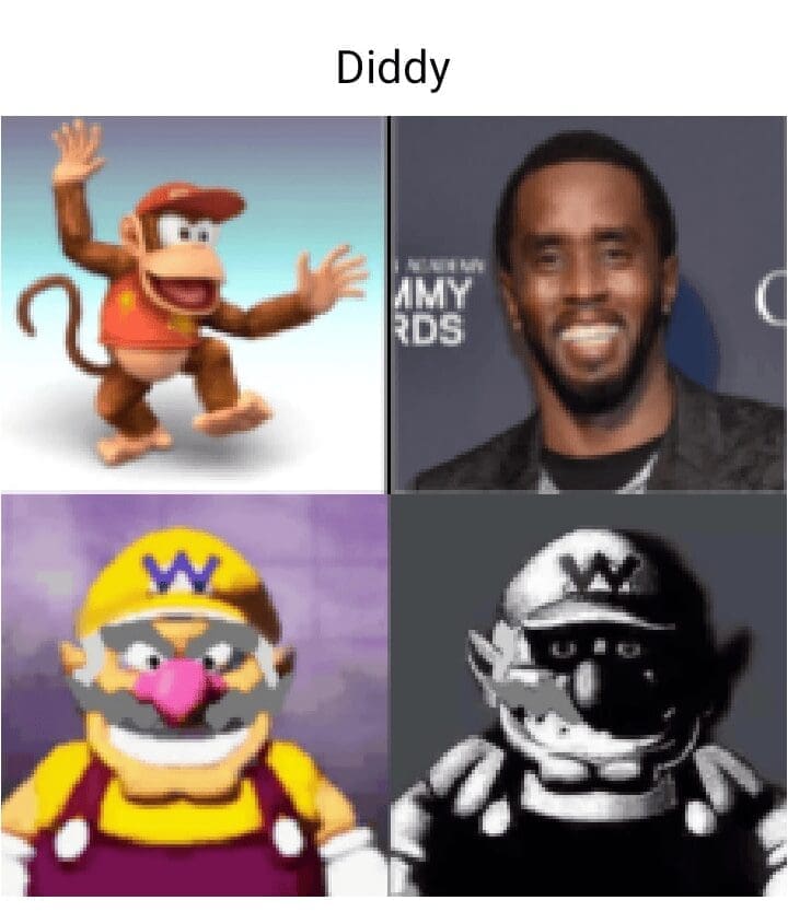 diddy memes, diddy baby oil memes, diddy freak off memes, Puff Daddy memes, freakoff memes, baby oil memes