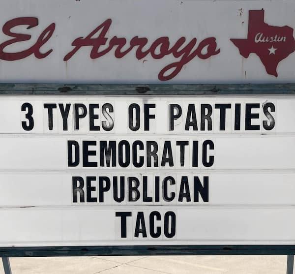 el arroyo, el arroyo signs, funny signs, funny restaurant signs, Restaurant Wit, Culinary Comedy
