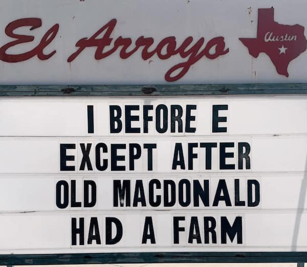 el arroyo, el arroyo signs, funny signs, funny restaurant signs, Restaurant Wit, Culinary Comedy