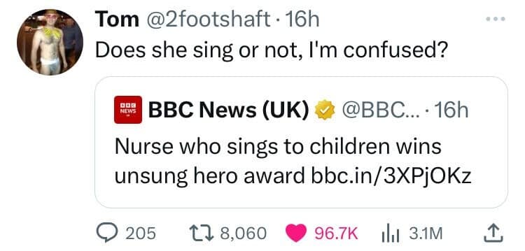 Does she sing or not, I'm confused?