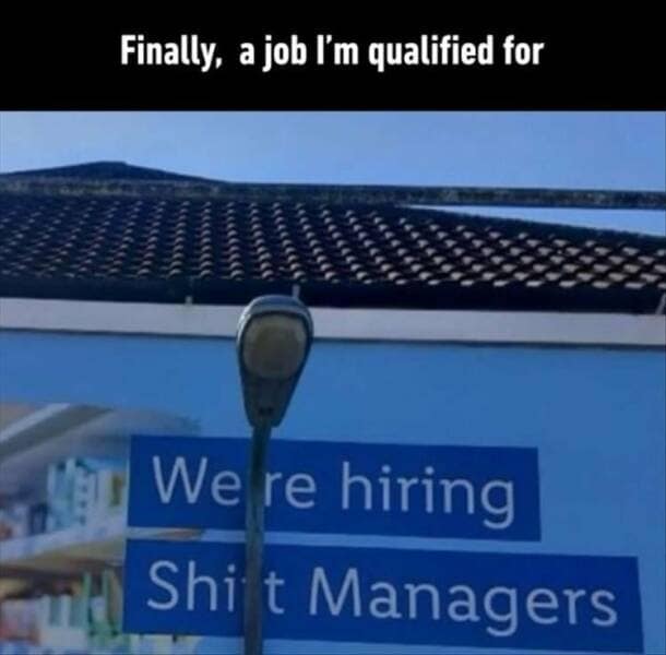 Finally, a job I'm qualified for