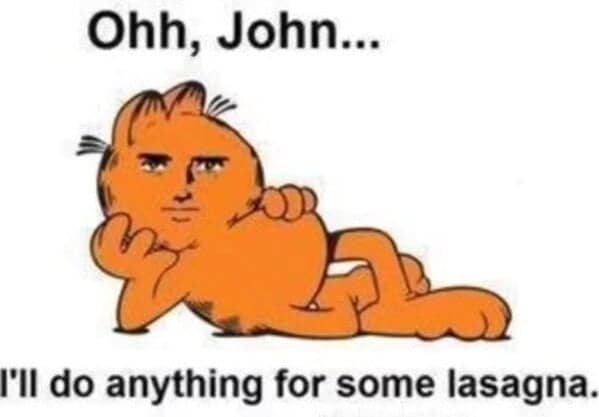 Garfield memes, Funny cat memes, Lasagna memes, Monday memes