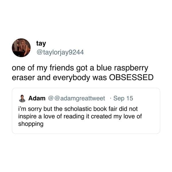 nostalgia memes, nostalgia tweets, 90s memes, childhood memes, early 2000s memes, retro humor, childhood TV memes, 90s kid memes, throwback memes, millennial nostalgia, old school memes, book fair memes