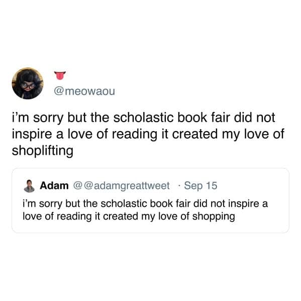 nostalgia memes, nostalgia tweets, 90s memes, childhood memes, early 2000s memes, retro humor, childhood TV memes, 90s kid memes, throwback memes, millennial nostalgia, old school memes, book fair memes