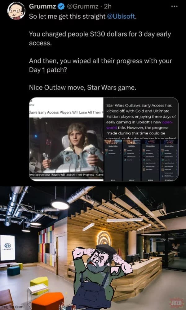 star wars outlaws memes, Star Wars gaming memes, Video game patch memes, Early access game memes