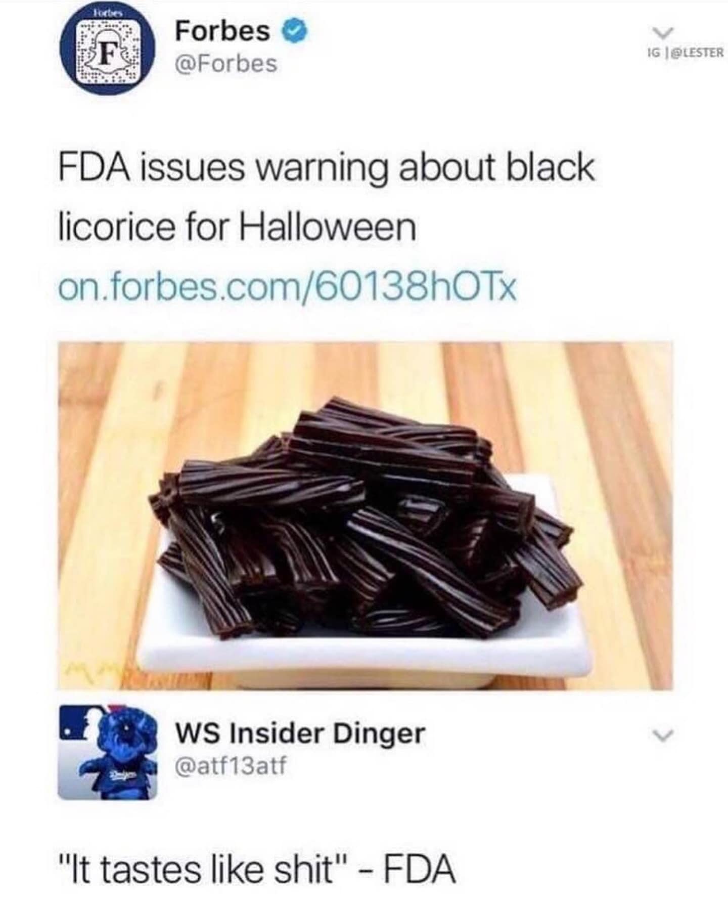 FDA issues warning about black licorice for Halloween