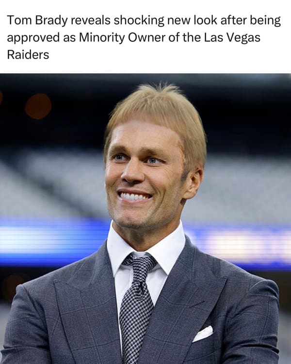 Tom Brady reveals shocking new look after being approved as Minority Owner of the Las Vegas Raiders