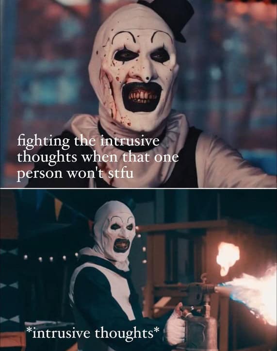 terrifier memes, terrifier 3 memes, art the clown memes, scary memes, dark humor memes, creepy clown memes