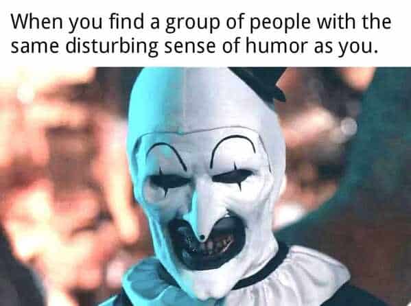 terrifier memes, terrifier 3 memes, art the clown memes, scary memes, dark humor memes, creepy clown memes