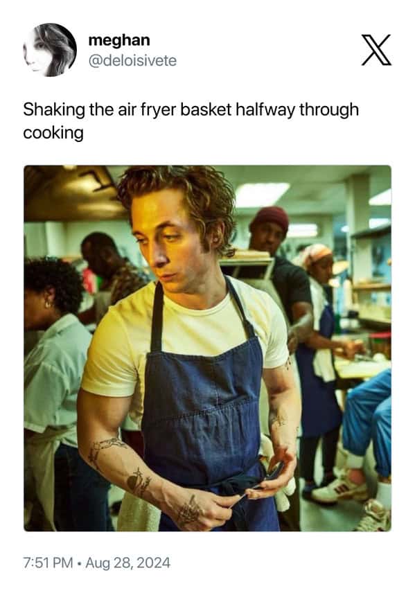 Shaking the air fryer basket halfway through cooking