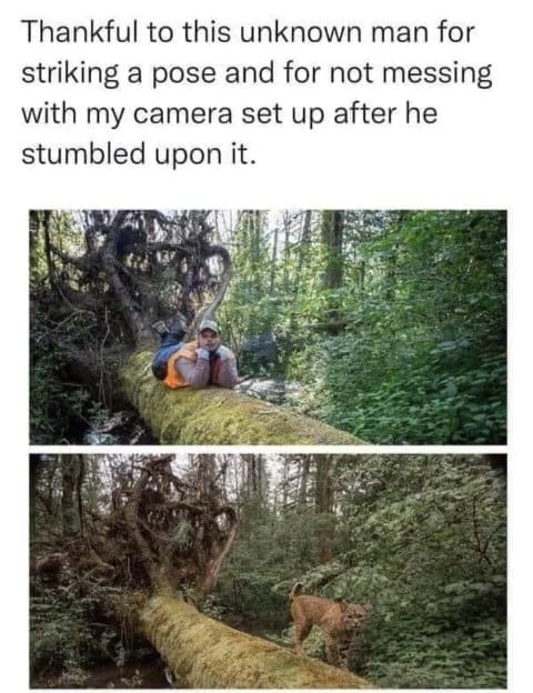 Thankful to this unknown man for striking a pose and for not messing with my camera set up after he stumbled upon it.