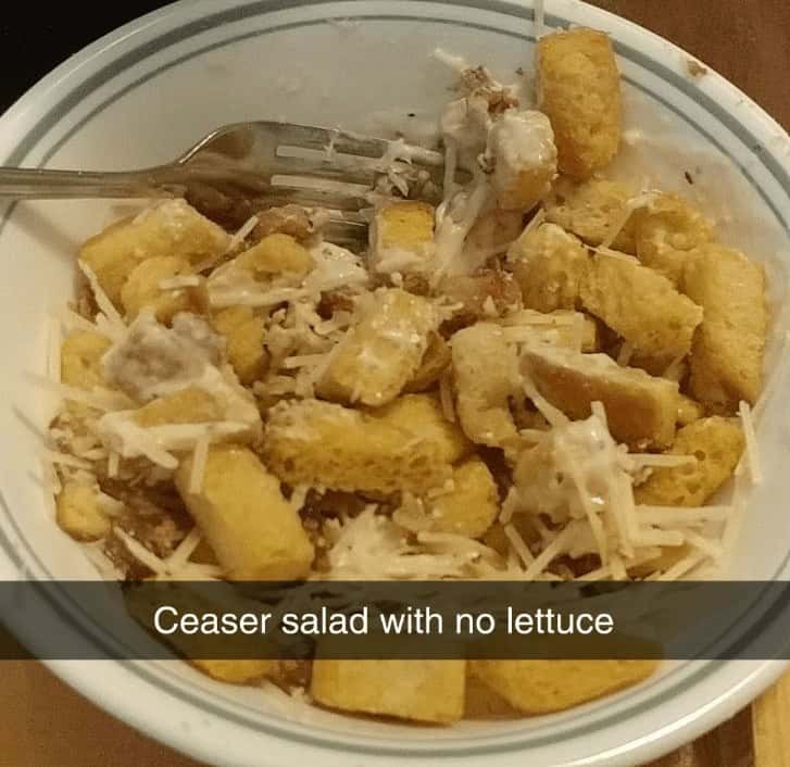 Ceaser salad with no lettuce