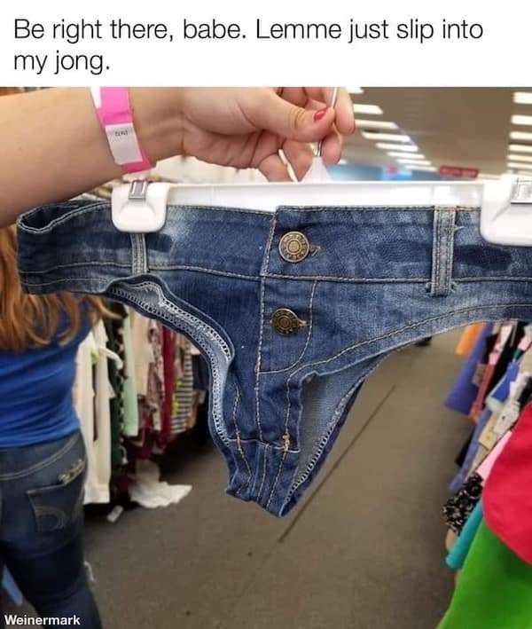 Be right there, babe. Lemme just slip into my jong.