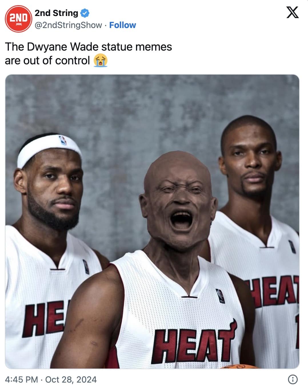 dwayne wade statue memes, d-wade statue memes, Dwayne Wade tribute memes, Dwayne Wade sculpture memes, D-Wade statue jokes, Dwayne Wade monument memes, NBA statue memes, Dwayne Wade bronze memes