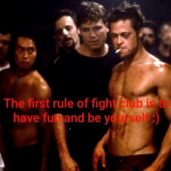 fight club memes, Tyler Durden memes, Jack and Tyler memes, first rule memes, film memes, classic movie memes, movie humor, Fight Club jokes, iconic film memes