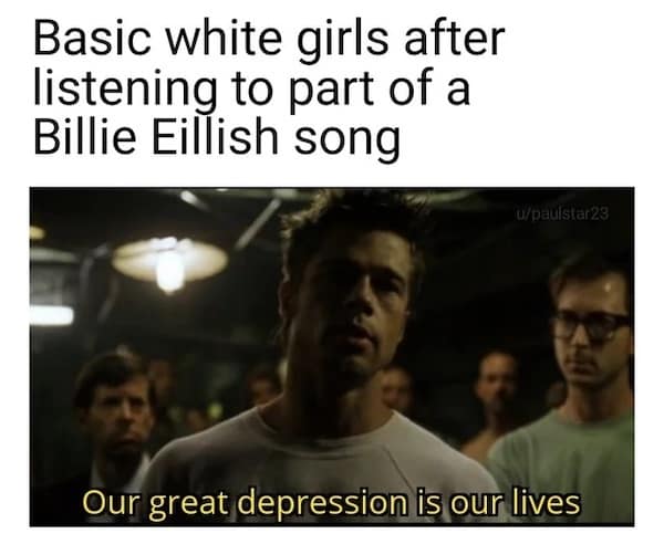 fight club memes, Tyler Durden memes, Jack and Tyler memes, first rule memes, film memes, classic movie memes, movie humor, Fight Club jokes, iconic film memes