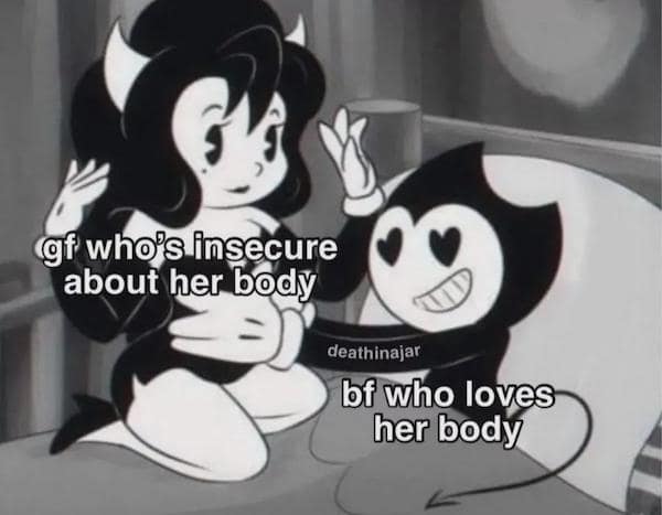 gf who's insecure about her body deathinajar bf who loves her body