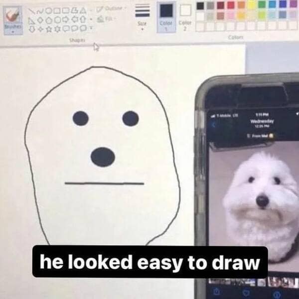 he looked easy to draw