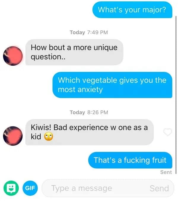 How bout a more unique question.. Which vegetable gives you the most anxiety