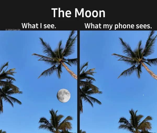The Moon What I see. What my phone sees.