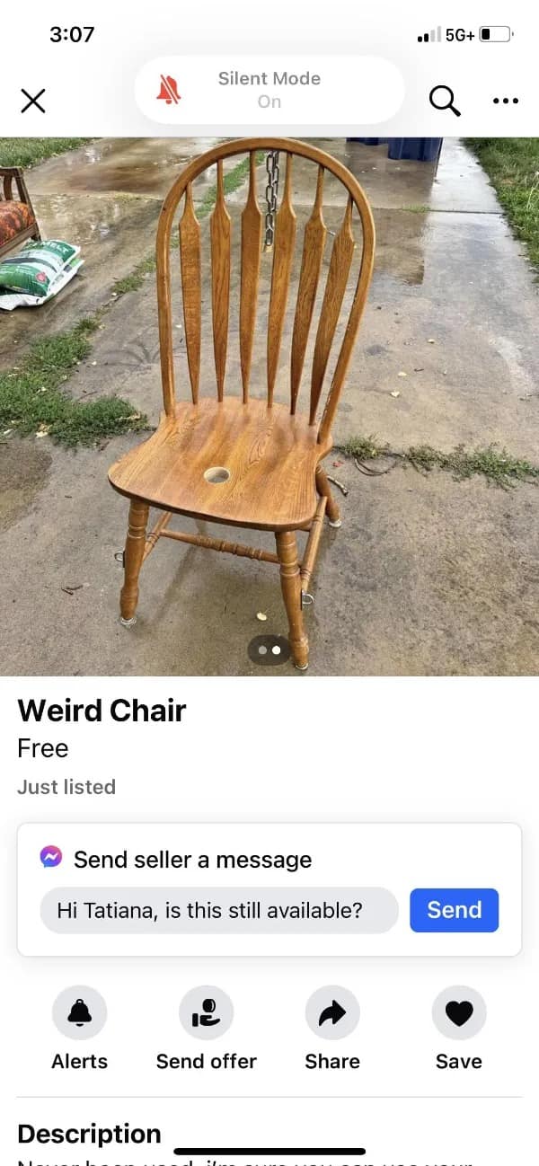 Weird Chair Free Just listed