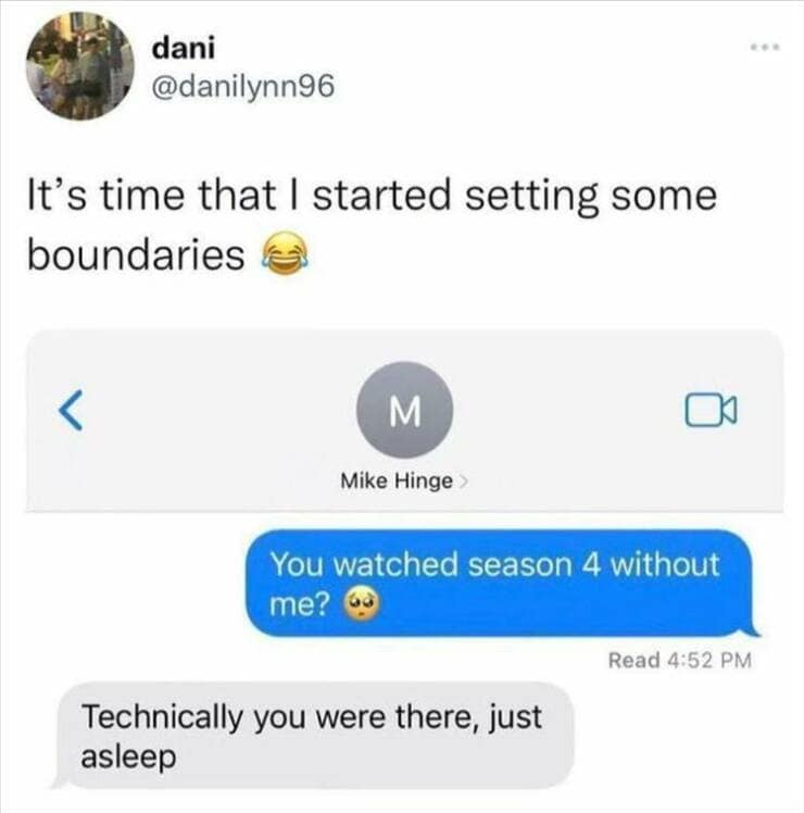 It's time that I started setting some boundaries