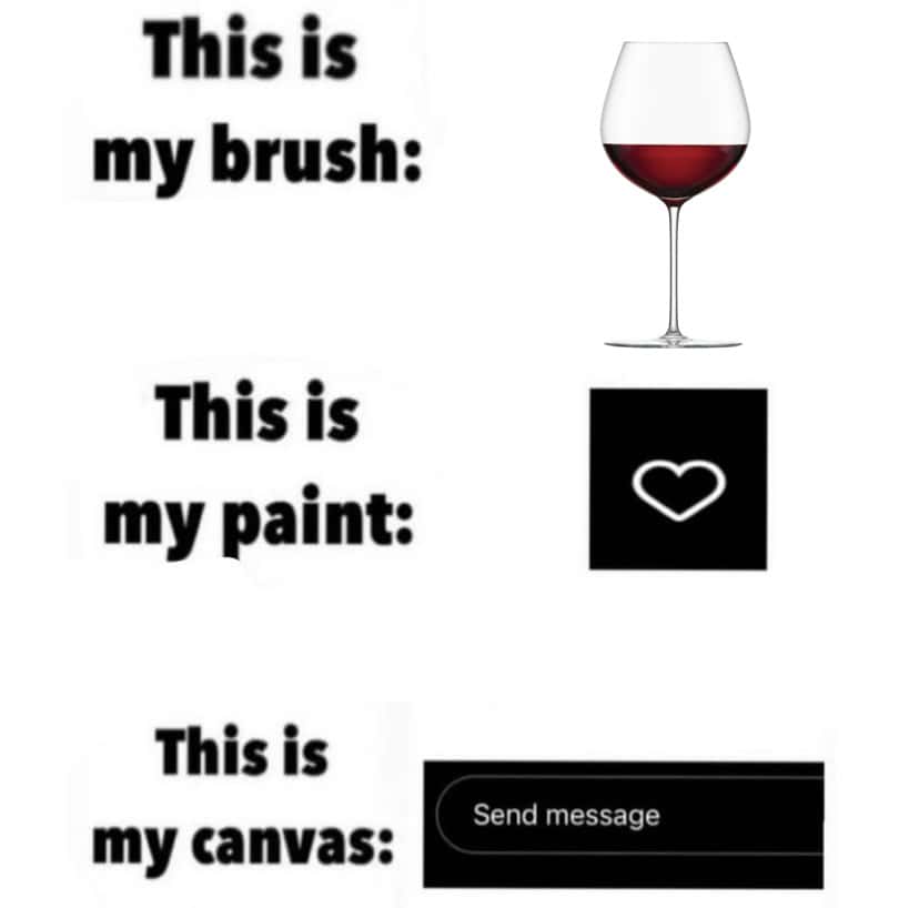 This is my brush: This is my paint: This is my canvas: