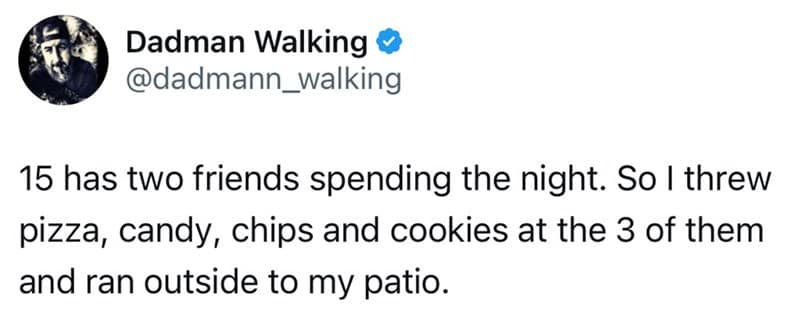 Heard a rival dad is planning to hand out king size candy bars for Halloween so now every trick or treater that comes to my house is getting a full rack of ribs.