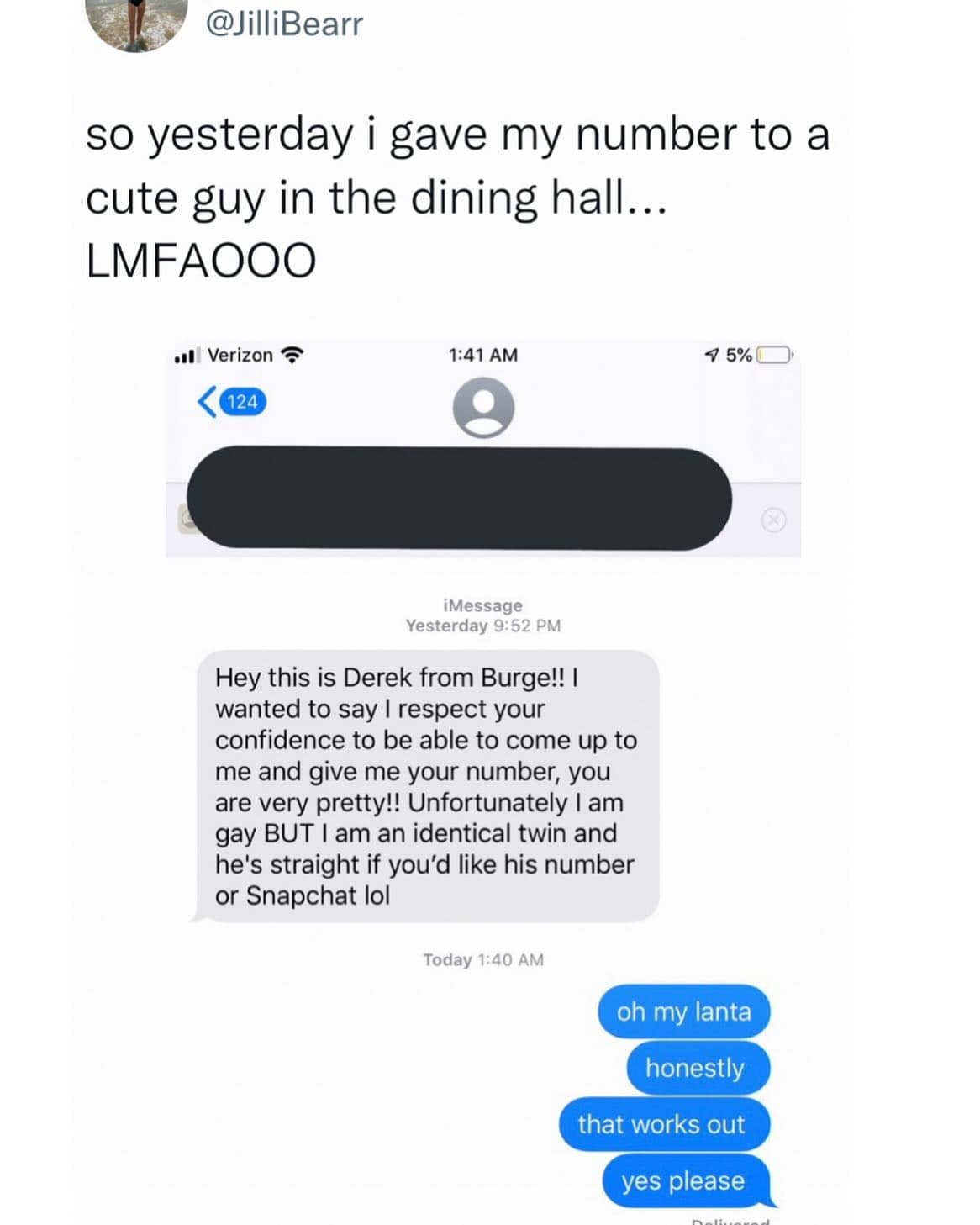 so yesterday i gave my number to a cute guy in the dining hall... LMFAOOO
