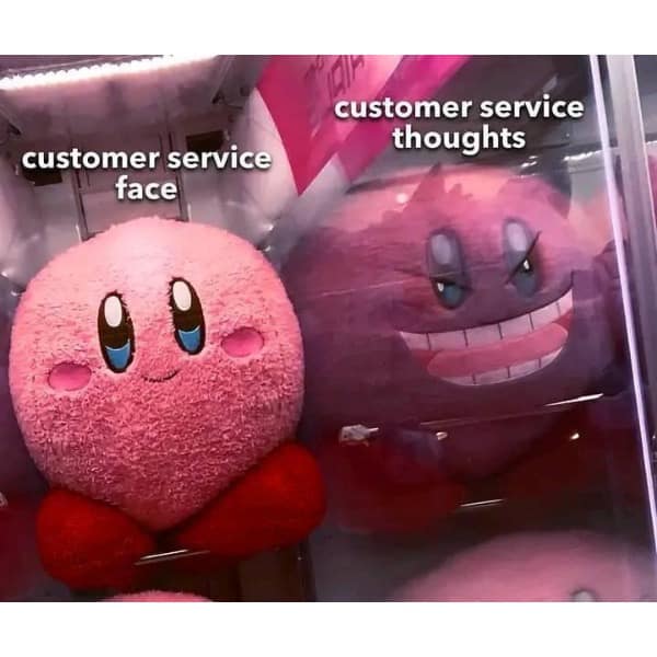 customer service face customer service thoughts