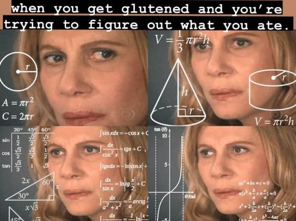 gluten free memes, gluten allergy memes, funny gluten-free jokes, gluten-free humor, food allergy memes, gluten intolerance memes, diet struggle memes, dietary restriction jokes, gluten-free struggles, healthy eating humor