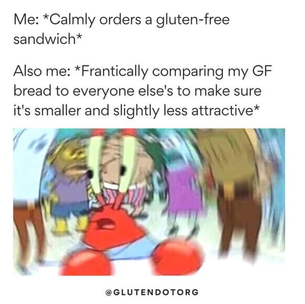 gluten free memes, gluten allergy memes, funny gluten-free jokes, gluten-free humor, food allergy memes, gluten intolerance memes, diet struggle memes, dietary restriction jokes, gluten-free struggles, healthy eating humor