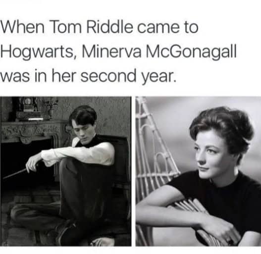 When Tom Riddle came to Hogwarts, Minerva McGonagall was in her second year.
