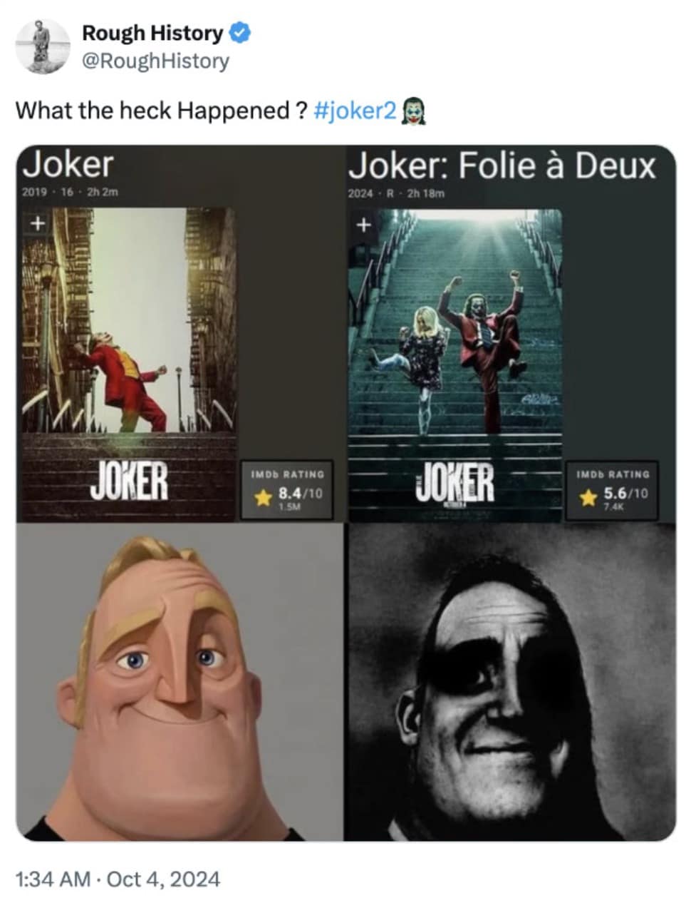 Joker 2 memes, joker 2 reactions, Joker memes, Joker sequel memes, movie roast memes, musical memes, bad movie memes, film satire, movie sequel humor, film criticism memes