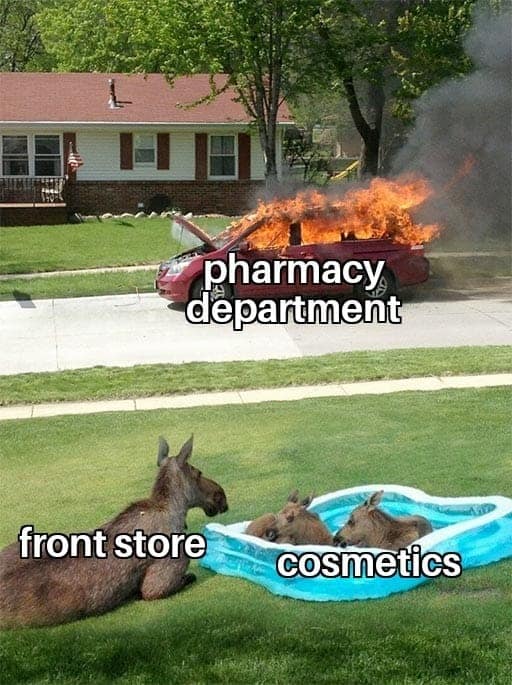 pharmacy, départment front store cosmetics