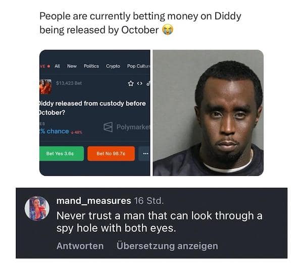 Never trust a man that can look through a spy hole with both eyes.